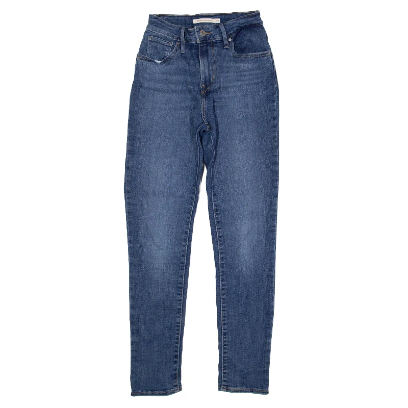 LEVI'S 721 High Rise Jeans Blue Denim Slim Skinny Stone Wash Womens W25 L28 Casual Straight-Leg Jeans LEVI'S 721 High Rise Jeans Blue Denim Slim Skinny Stone Wash Womens W25 L28 Casual Straight-Leg Jeans