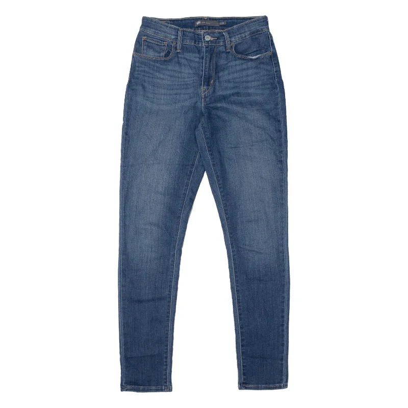 LEVI'S HI Rise Jeans Blue Denim Slim Skinny Stone Wash Womens W28 L30 Stylish High-Rise Mom Jeans LEVI'S HI Rise Jeans Blue Denim Slim Skinny Stone Wash Womens W28 L30 Stylish High-Rise Mom Jeans