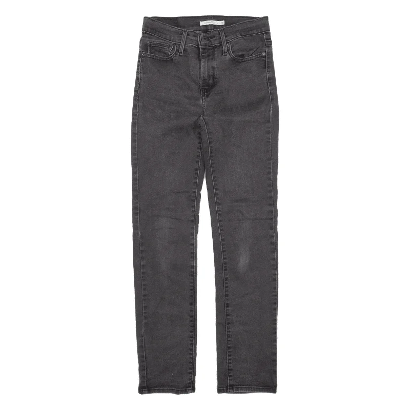 LEVI'S Jeans Black Denim Slim Straight Womens W26 L30 Casual Distressed Skinny Jeans LEVI'S Jeans Black Denim Slim Straight Womens W26 L30 Casual Distressed Skinny Jeans