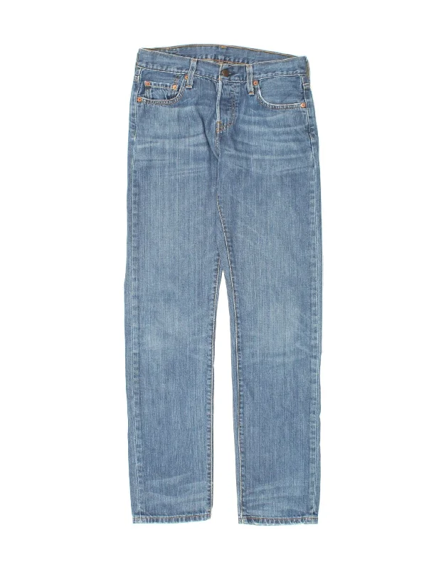 LEVI'S Womens 501 Straight Jeans W24 L32 Blue Chic Faded Blue Jeans