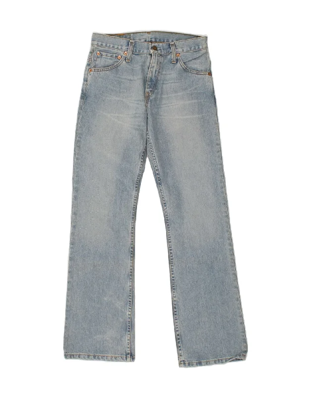 LEVI'S Womens 507 Straight Jeans W27 L32 Blue Trendy Wide-Legged High-Waist Jeans