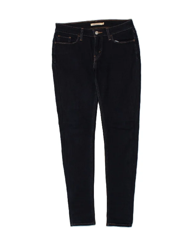 LEVI'S Womens 535 Super Skinny Jeans W28 L30 Navy Blue Cotton Chic Vintage-Inspired Denim Jeans LEVI'S Womens 535 Super Skinny Jeans W28 L30 Navy Blue Cotton Chic Vintage-Inspired Denim Jeans