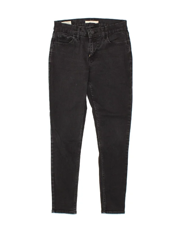 LEVI'S Womens 710 Super Skinny Jeans W28 L27 Grey Cotton Cozy Relaxed Fit Jeans
