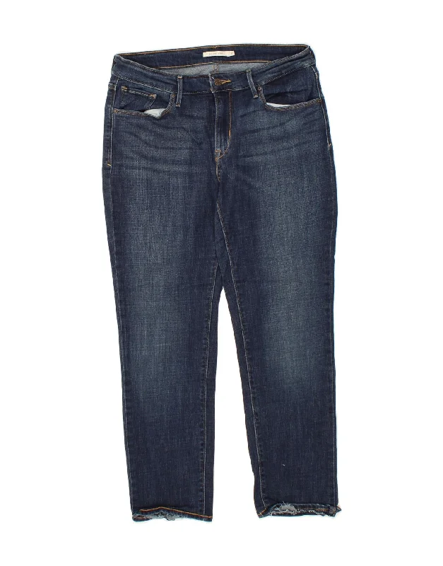 LEVI'S Womens Mid Rise Skinny Jeans W31 L27 Navy Blue Cotton Stylish Acid-Wash Jeans LEVI'S Womens Mid Rise Skinny Jeans W31 L27 Navy Blue Cotton Stylish Acid-Wash Jeans