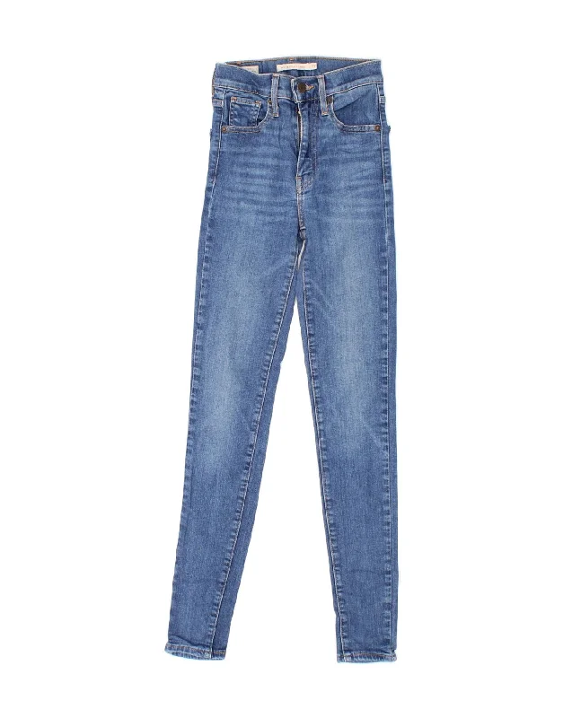 LEVI'S Womens Mile High Super Skinny Jeans W23 L29 Blue Cotton Casual Loose Fit Jeans LEVI'S Womens Mile High Super Skinny Jeans W23 L29 Blue Cotton Casual Loose Fit Jeans
