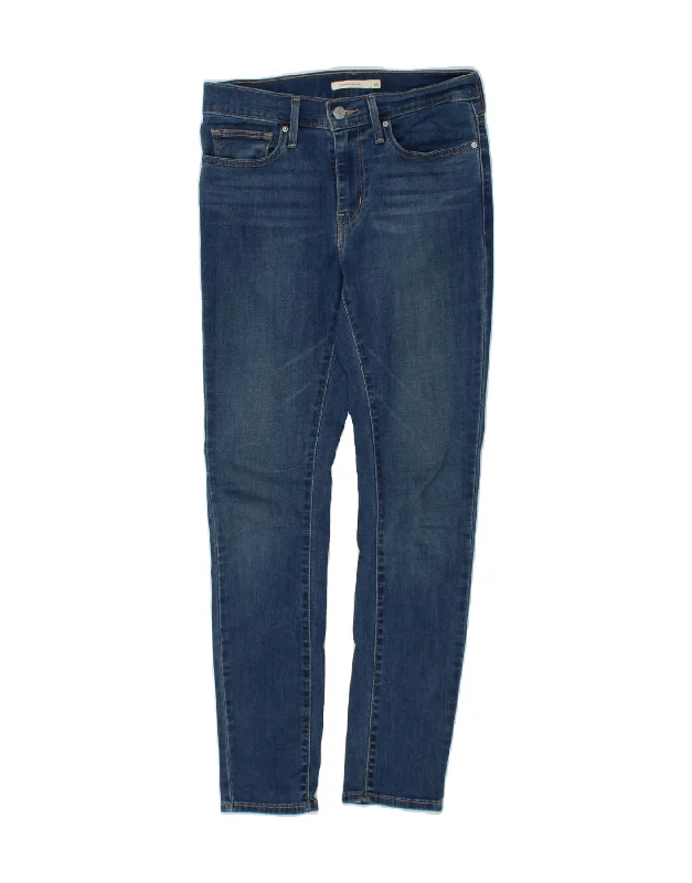 LEVI'S Womens Slimming Skinny Jeans W28 L30 Blue Cotton Trendy Wide-Legged High-Waist Jeans LEVI'S Womens Slimming Skinny Jeans W28 L30 Blue Cotton Trendy Wide-Legged High-Waist Jeans