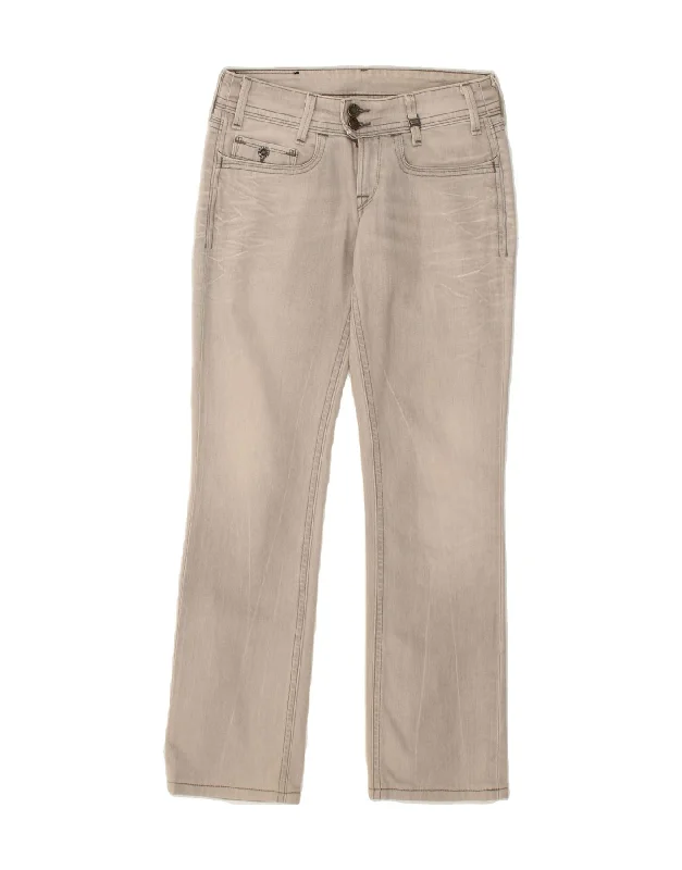 LEVI'S Womens Straight Jeans  W26 L28 Grey Cotton Stylish High-Waist Jeans