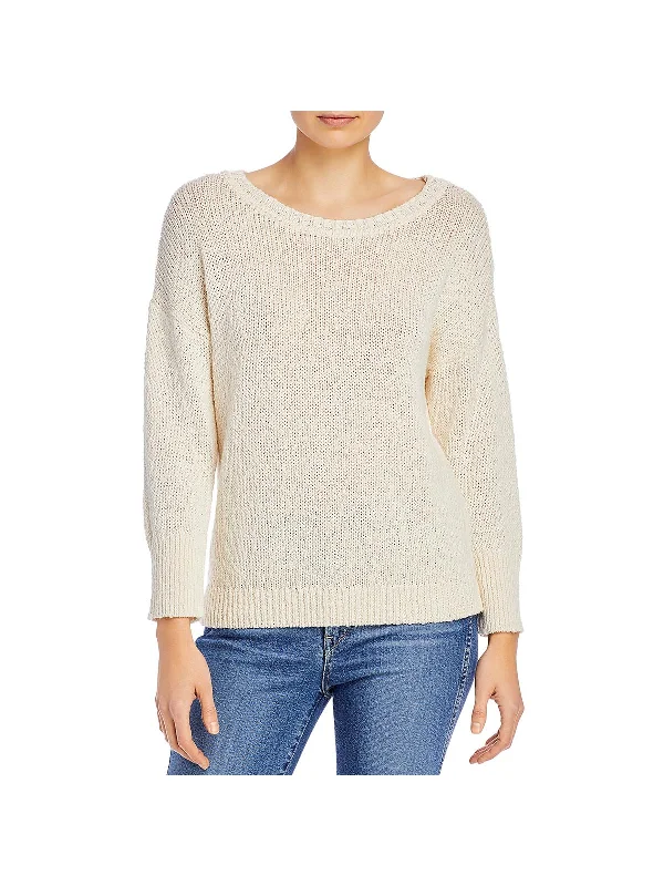 Monroe Womens Crewneck Knit Sweater Lightweight Heavyweight Midweight