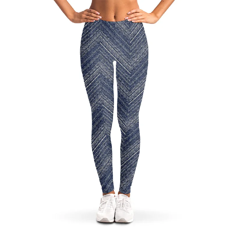 Native Denim Jeans Pattern Print Women's Leggings Stylish Cargo Style Jeans