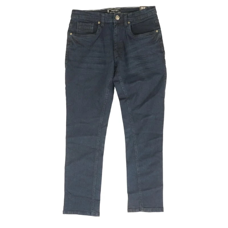 Navy Solid Jeans Trendy Vintage Denim Jeans