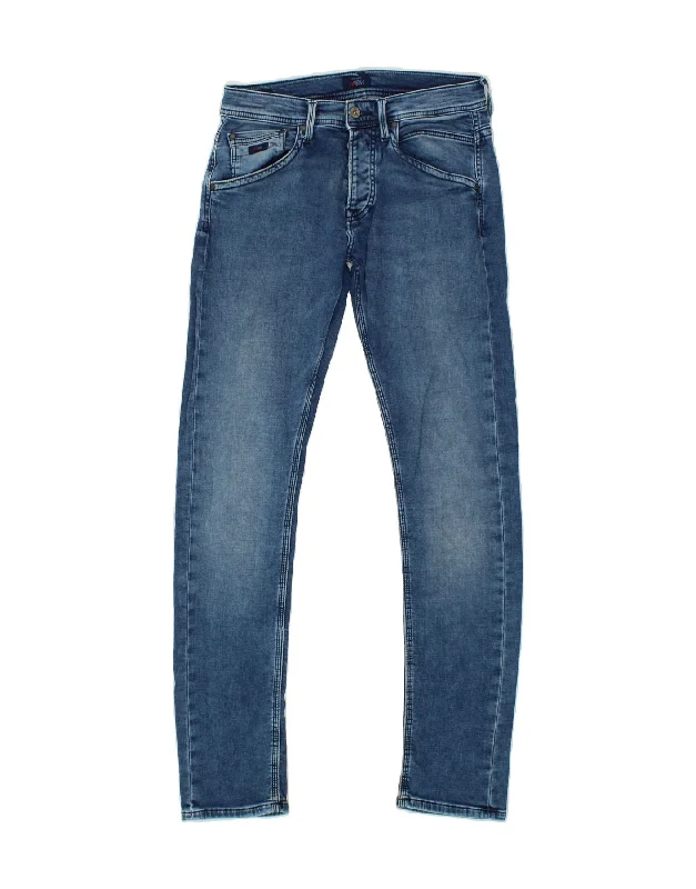 PEPE JEANS Womens Skinny Jeans W30 L32 Blue Cotton Comfortable Distressed Straight-Leg Jeans PEPE JEANS Womens Skinny Jeans W30 L32 Blue Cotton Comfortable Distressed Straight-Leg Jeans