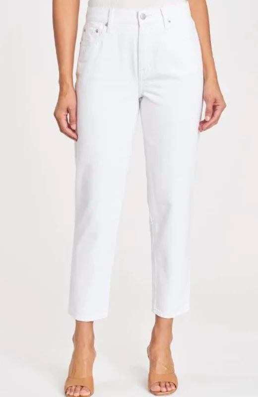 Presley High Rise Relaxed Crop Jean In Snowstorm Chic Ripped Jeans