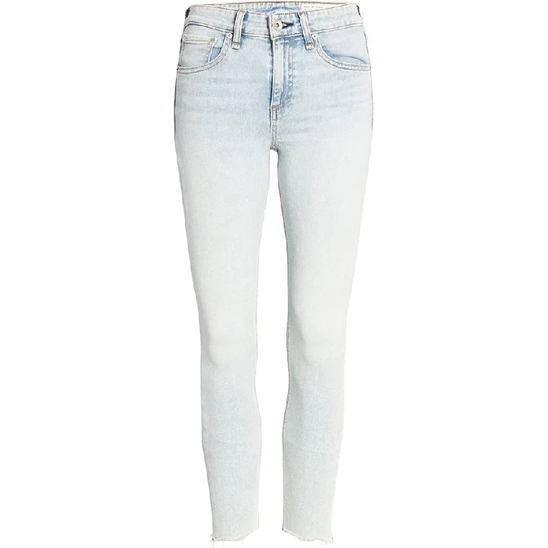 rag & bone Cate Mid Rise Ankle Jeans Skinny Jade Cozy Stretch High-Waist Jeans