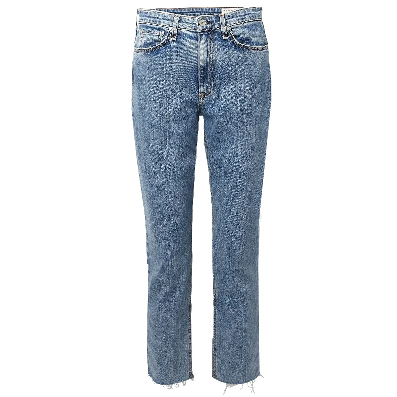 rag & bone Women's Nina High Rise Cigarette Ankle Calypso Mid Wash Jeans Cozy Tencel Blend Denim Jeans rag & bone Women's Nina High Rise Cigarette Ankle Calypso Mid Wash Jeans Cozy Tencel Blend Denim Jeans