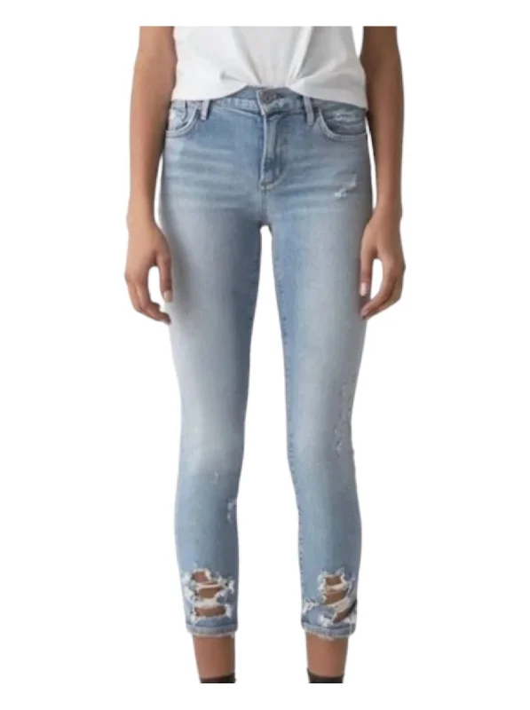 Sophie Mid Rise Ankle Jeans In Playback Casual High-Waisted Bootcut Jeans