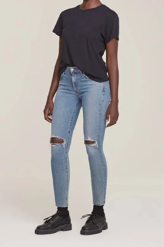 Sophie Mid Rise Ankle Jeans In Salter Trendy Low-Rise Bootcut Jeans