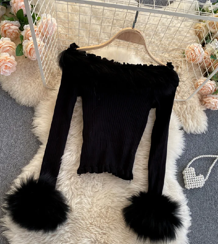 Stylish long sleeve knitted sweaters  054 Anti-Pilling Anti-Shrink Durable