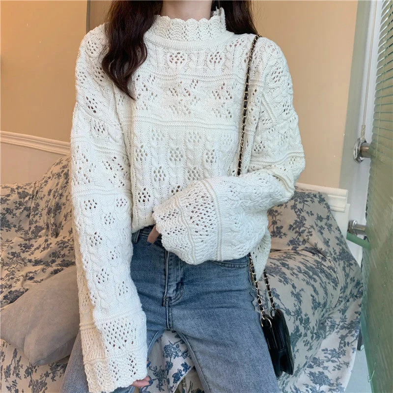Stylish long-sleeved sweater  035 Sweater Knitwear Pullover