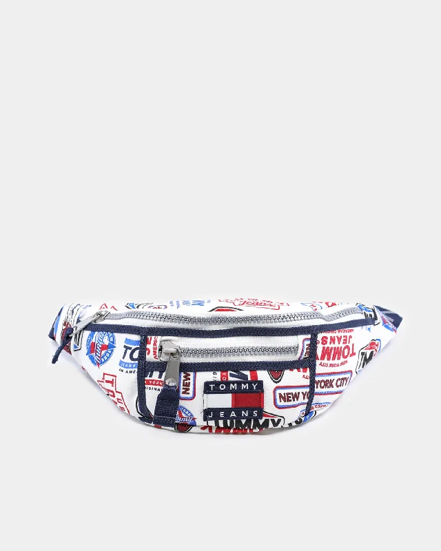 Tommy Jeans Heritage Bumbag Logo Print/White Fashionable Raw Hemmed Jeans