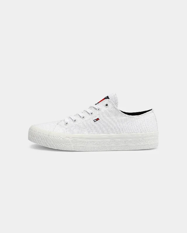 Tommy Jeans Long Lace Up White Comfortable Stretch Denim Jeans