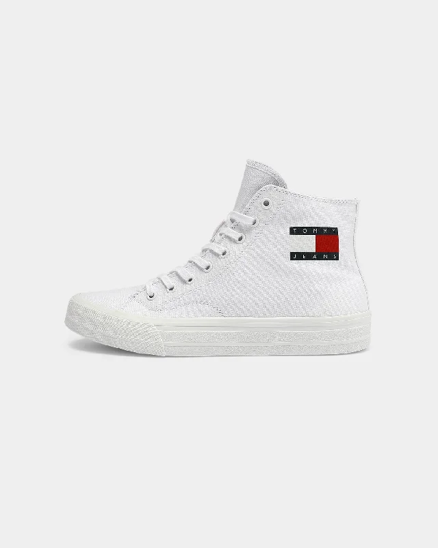 Tommy Jeans Mid Cut Lace Up White Elegant Bootcut Fit Jeans