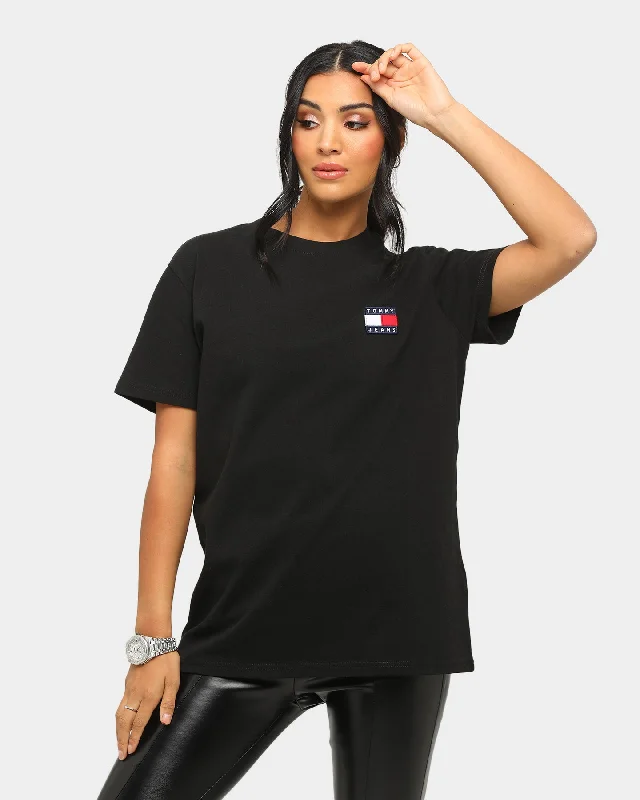 Tommy Jeans TJM Tommy Badge T-Shirt Black Trendy Button-Up High-Waist Jeans