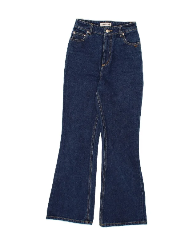 VINTAGE Womens High Waist Bootcut Jeans W24 L29 Blue Cotton Fashionable Relaxed Fit Denim VINTAGE Womens High Waist Bootcut Jeans W24 L29 Blue Cotton Fashionable Relaxed Fit Denim