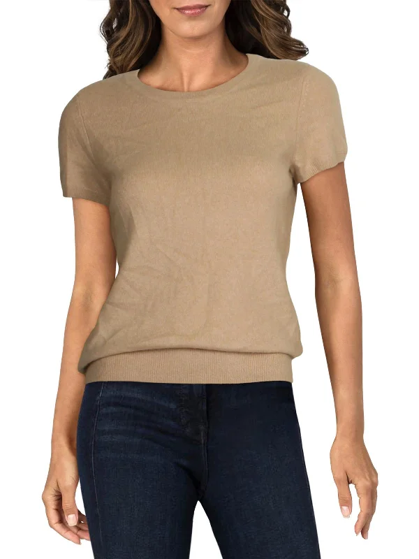 Womens Cashmere Short Sleeves Pullover Sweater Denim Fabric Leather Fabric Suede Fabric Womens Cashmere Short Sleeves Pullover Sweater Denim Fabric Leather Fabric Suede Fabric