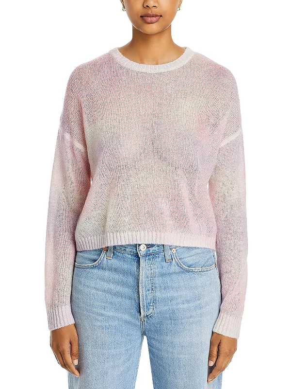 Womens Crewneck Long Sleeve Pullover Sweater Graphic Sweater Embroidered Appliqued