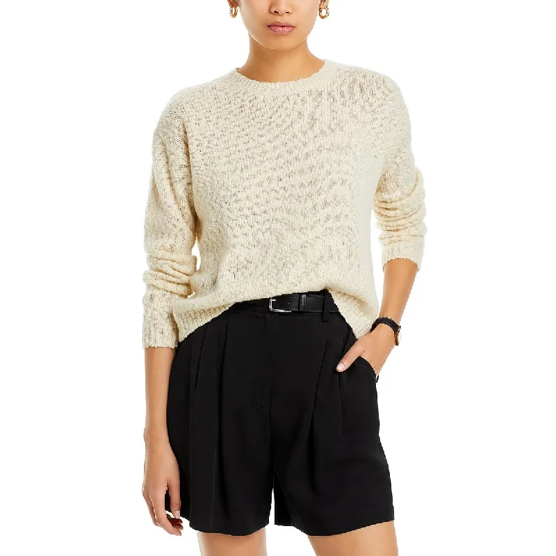 Womens Crewneck Long Sleeve Pullover Sweater Chenille Blend Fleece Blend Nylon Blend Womens Crewneck Long Sleeve Pullover Sweater Chenille Blend Fleece Blend Nylon Blend