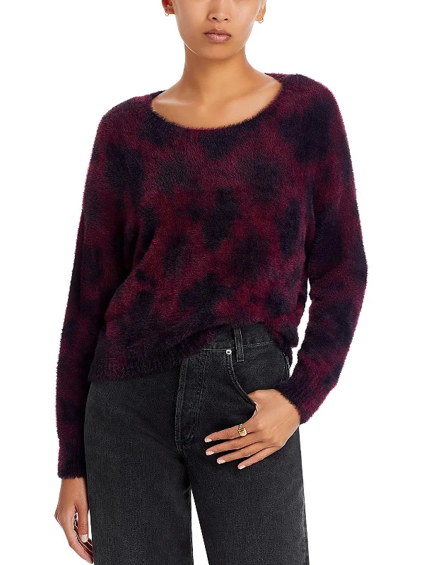 Womens Knit Tie-Dye Pullover Sweater Rayon Fabric Velvet Fabric Corduroy Fabric