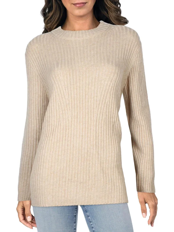 Womens Wool Mock Neck Pullover Sweater Anti-Pilling Anti-Shrink Durable