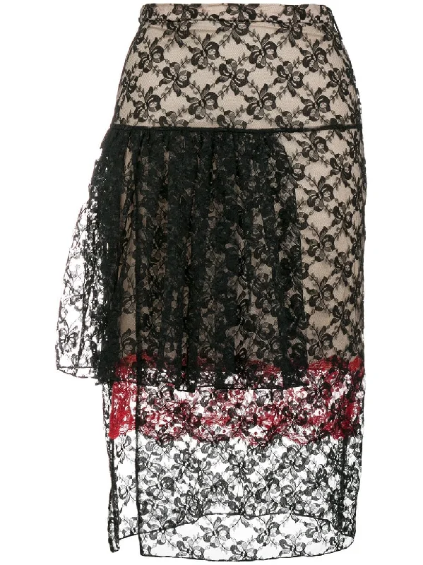 frill detail skirt wool skirt warm
