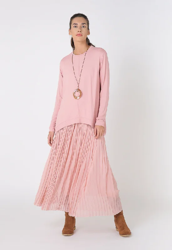 Elasticated Accordion Pleat Skirt cashmere skirt fine