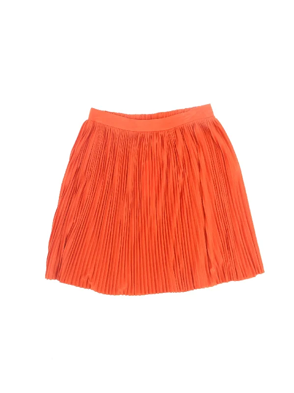 Women's Plain Solid Skirt,Orange