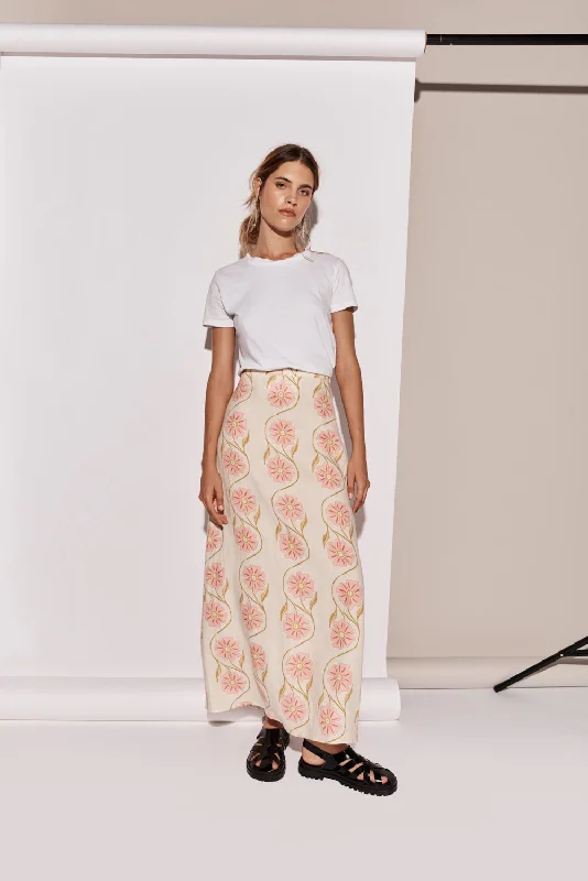 Ari Linen Maxi Skirt Bloom denim skirt classic