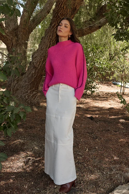 Avory Back Slit Maxi Skirt velvet skirt sumptuous