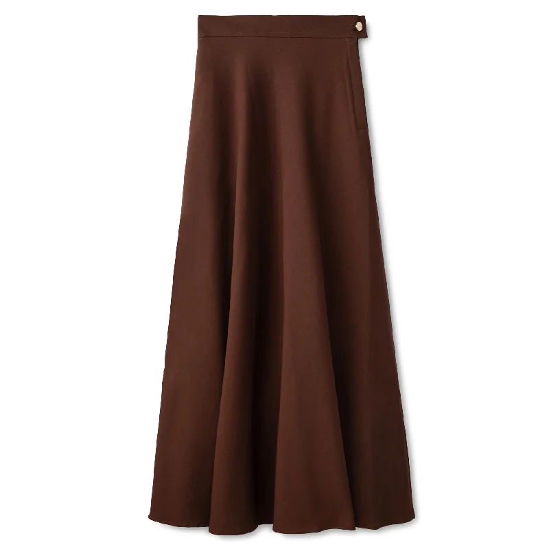 Basic Circle Skirt In: Caramel corduroy skirt cozy
