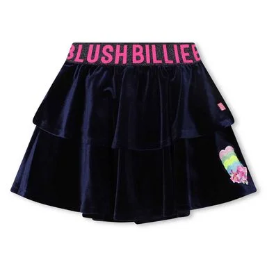 BILLIEBLUSH "FLOUNCED VELVET SKIRT, BILLIEBLUSH" leather skirt durable
