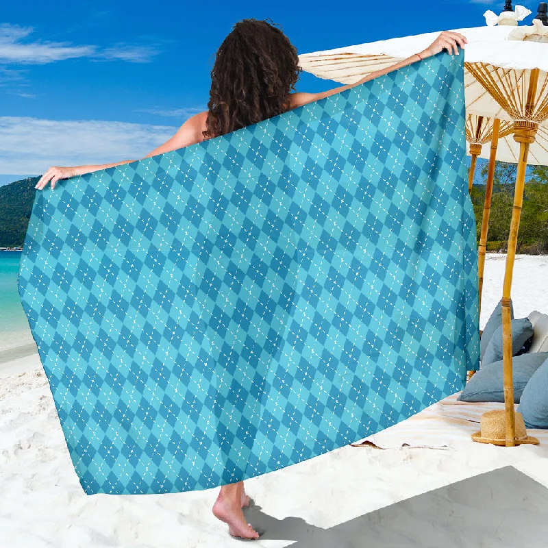 Blue Argyle Sarong