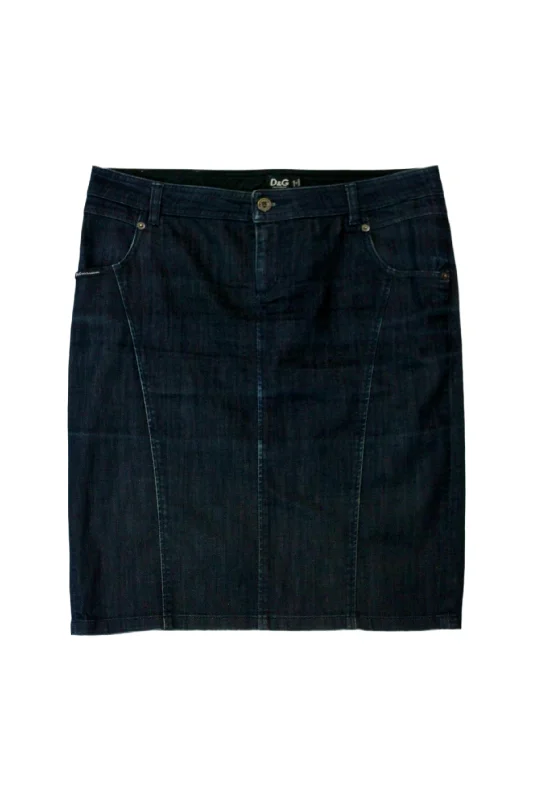 D&G - Denim Pencil Skirt wool skirt breathable
