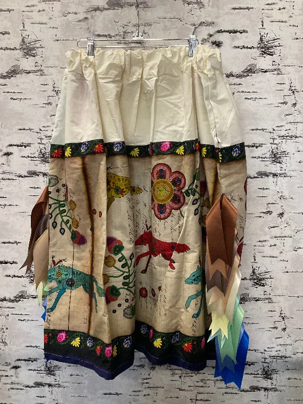 Handmade Floral Ledger with cream top Ribbon Skirt