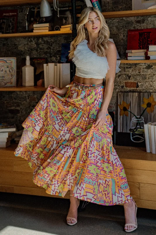 WILL NOT BE FORGOTTEN WOVEN SKIRT leather skirt bold