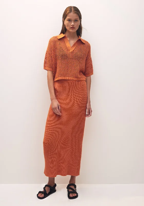 Ines Knit Skirt_Turmeric