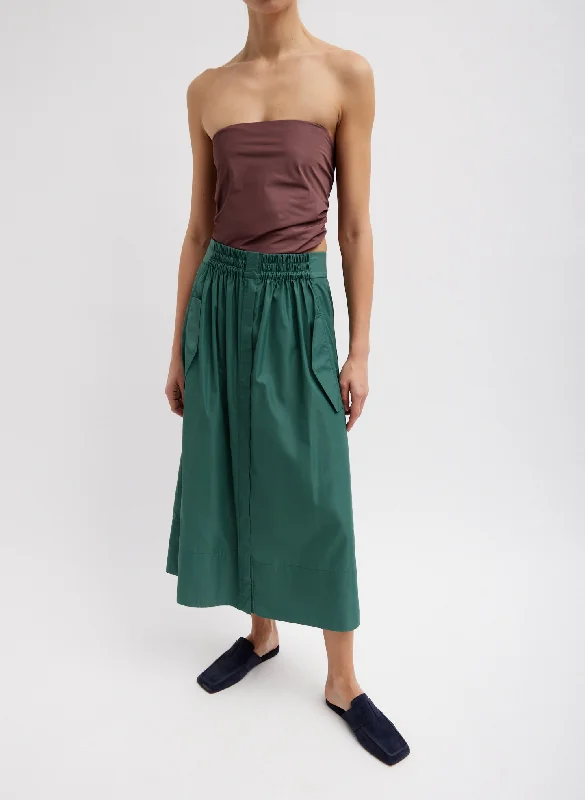 Italian Sporty Nylon Full Skirt satin skirt smooth
