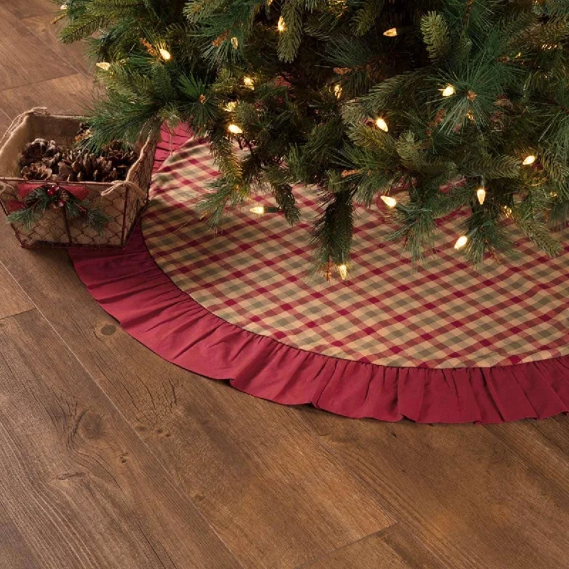 Jonathan Plaid Christmas Tree Skirt 48 VHC Brands corduroy skirt durable