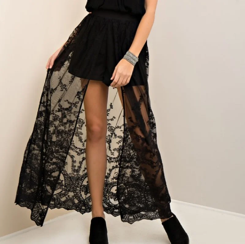 Lace Maxi Skirt in More Colors low waist skirt