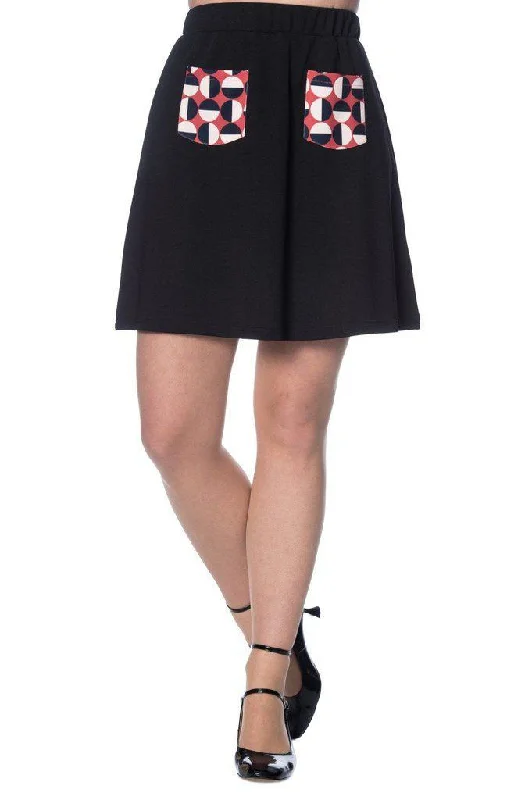 Mod Circles Pocket Skirt wrap skirt elegant