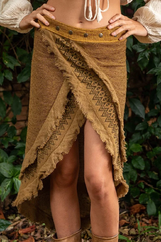 PALO SANTO SKIRT TAN breathable skirt fabric