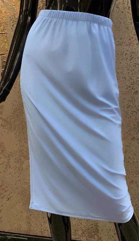 Pencil Skirt Powder Blue linen skirt light